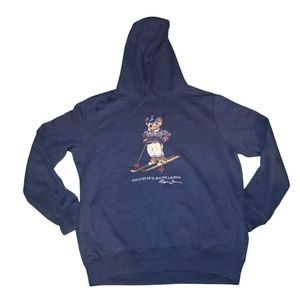 Skiing Bear Polo Hoodie